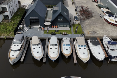 Thomasz Yachts Vogelvlucht over de werf en jachten van Thomasz Yachts!